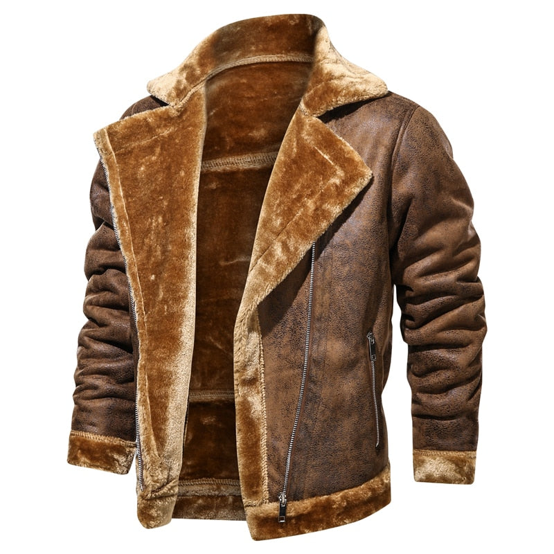 Men Classic Motorcycle Cowboy Jacket