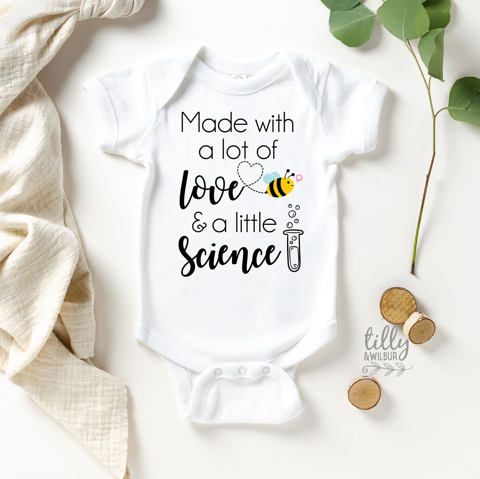 Made With A Lot of Faith and A Little Science Onesie®, IVF Baby