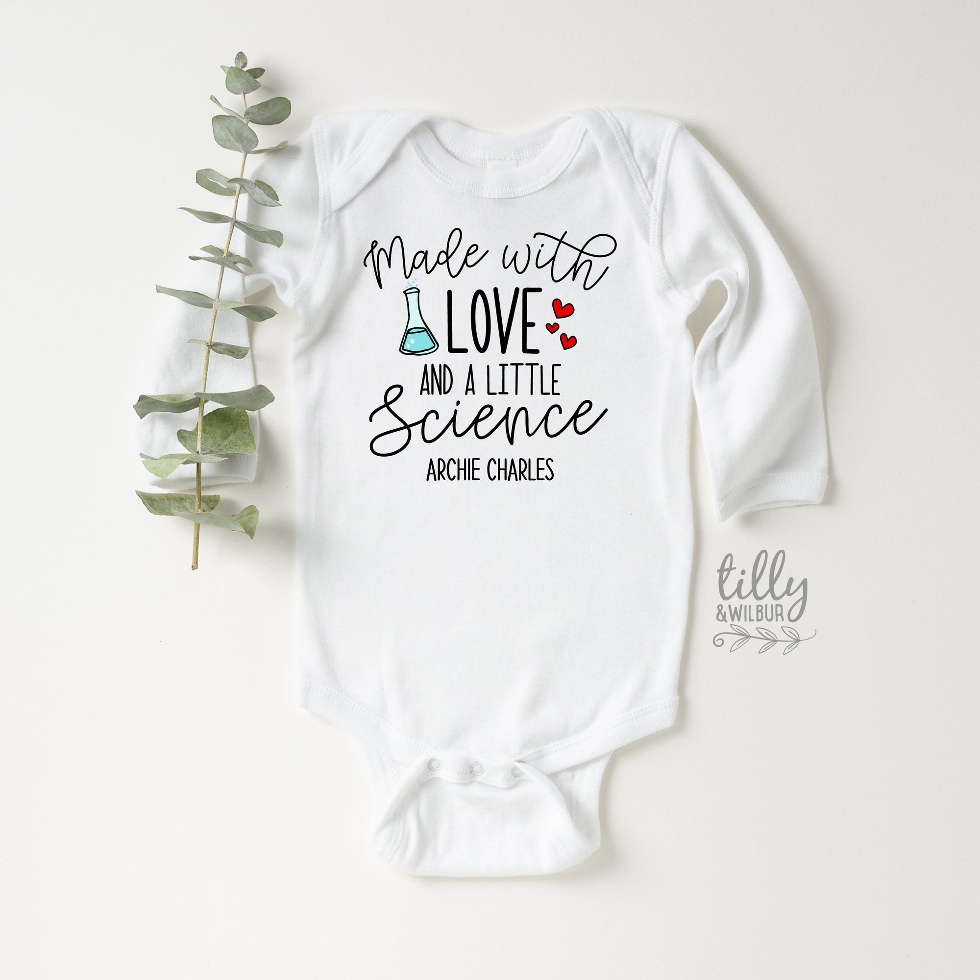 Made With A Lot of Love and A Little Science Baby Bodysuit, Pregnancy  Announcement, IVF Baby, We're Having A Baby, Worth the Wait, Newborn 