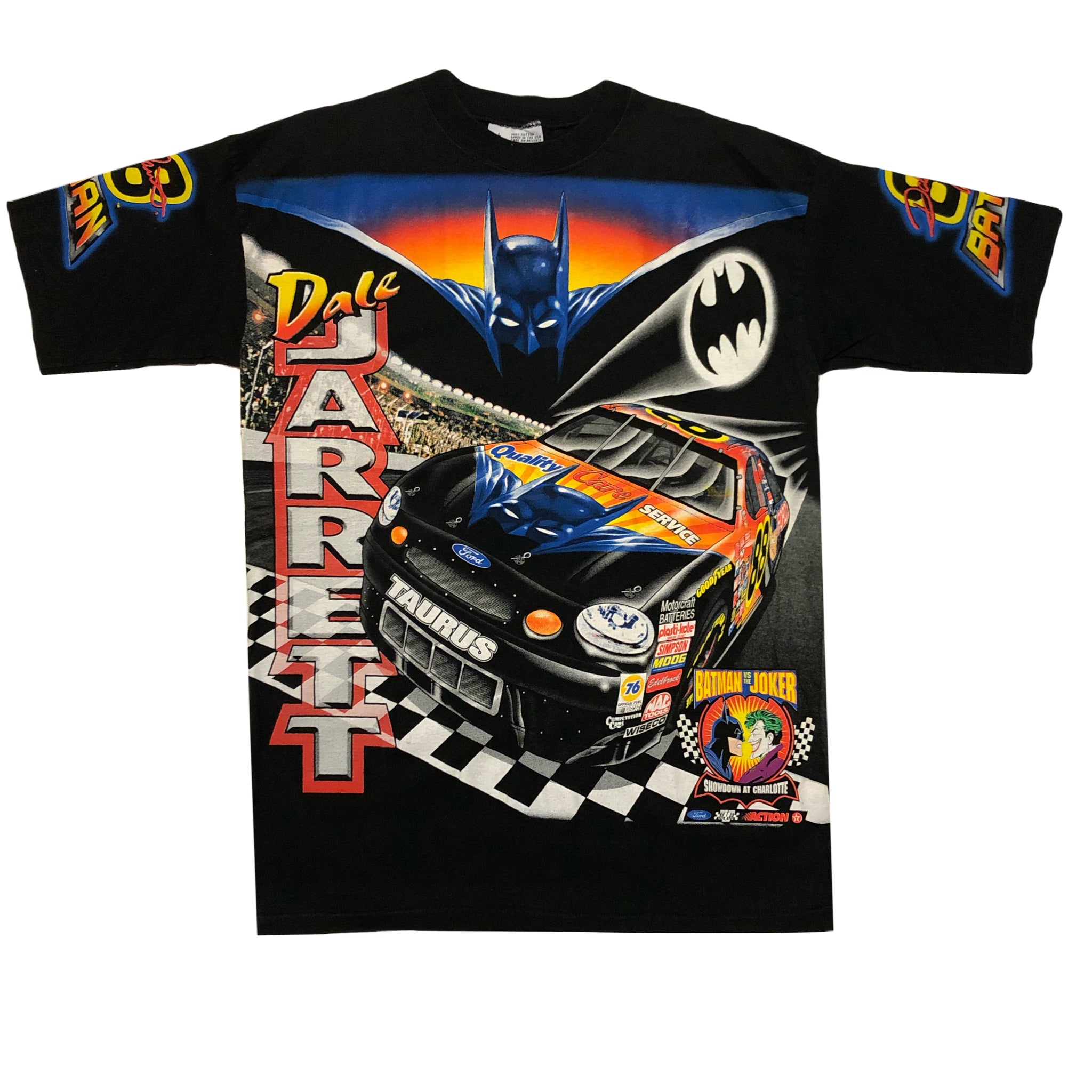 Vintage 1998 DS Dale Jarrett DC Comics Batman All Over Print Nascar Shirt |  Beyond 94