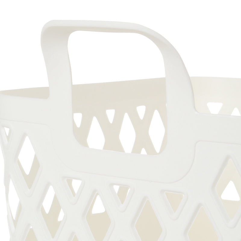 small white laundry basket