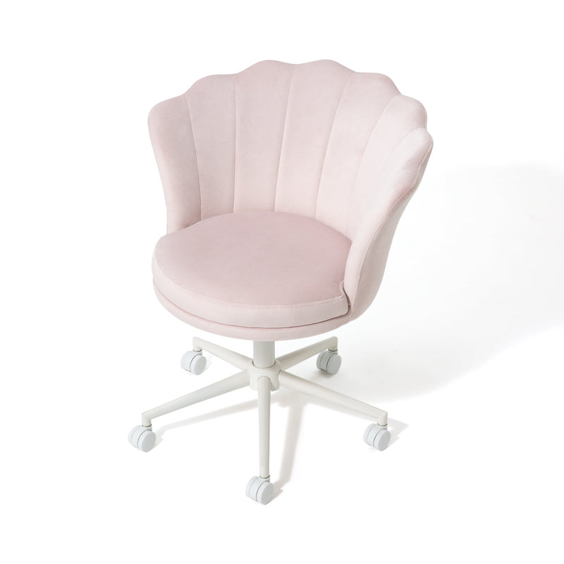 pink shell desk chair