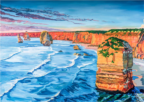 Print of The Twelve Apostles acrylic painting