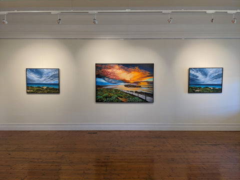 Caroline Healey art exhibition paintings middle island sunrise Warrnambool Shipwreck Coast Acrylic Big Art