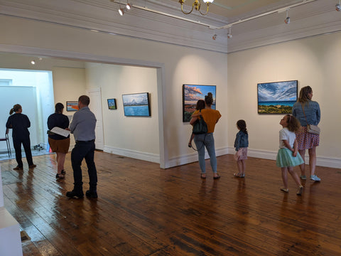 Caroline Healey art exhibition paintings sunset Australia Warrnambool Shipwreck Coast Acrylic Big Art