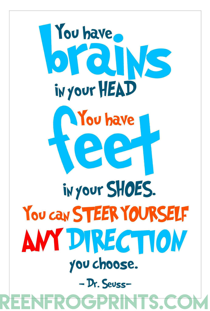 Steer Yourself Any Direction You Choose | Dr. Seuss Poster | Kid's Roo ...