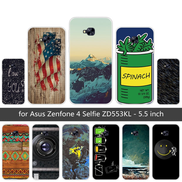For Asus Zenfone 4 Selfie Zd553kl Soft Silicon Back Phone Cover Clear The Big Cat Cases