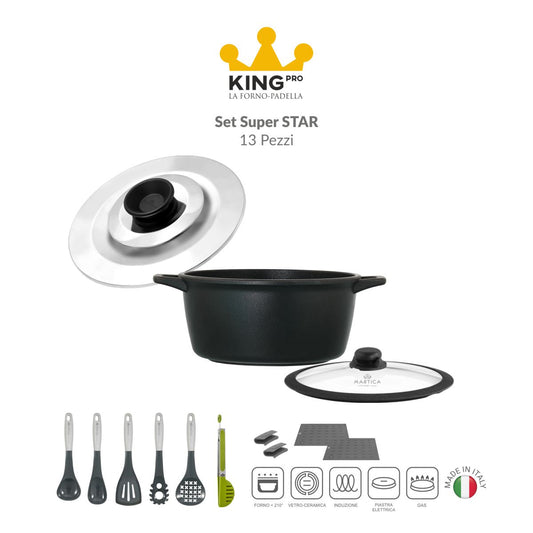 Batteria pentole induzione antiaderente maxi - King Pro