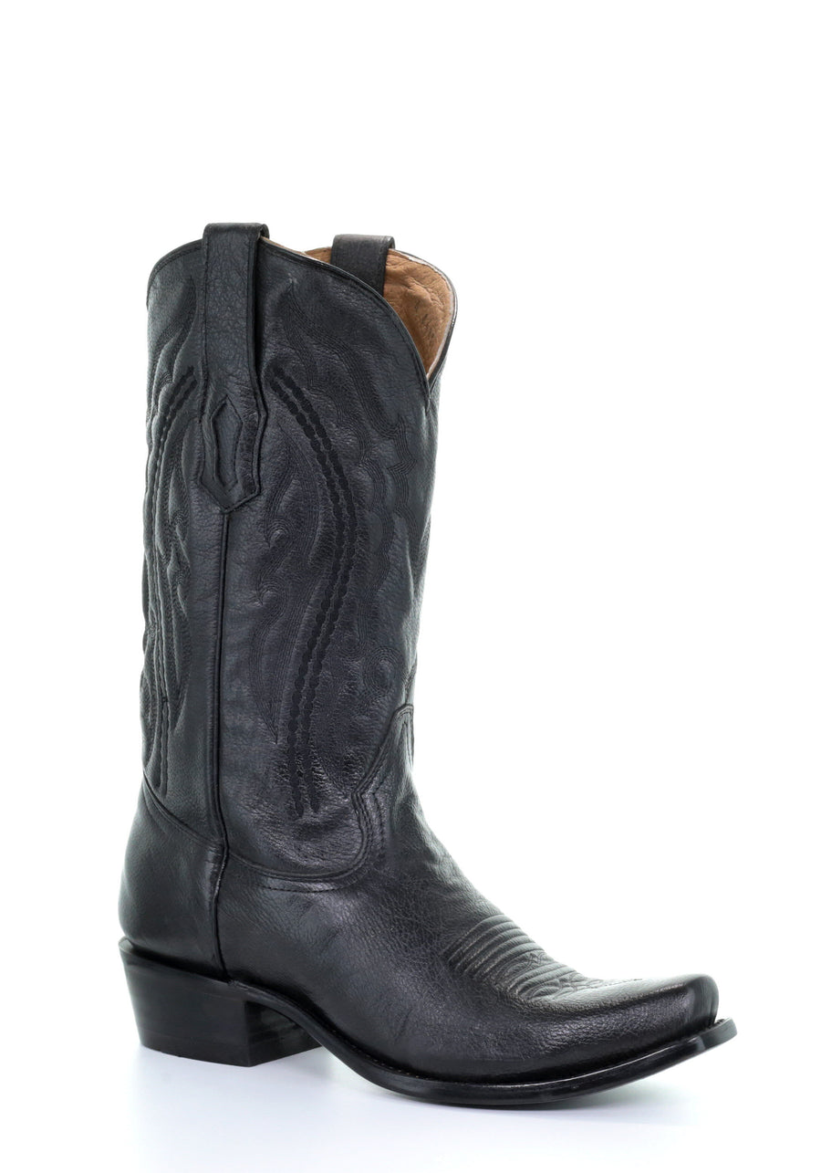 mens square toe black cowboy boots