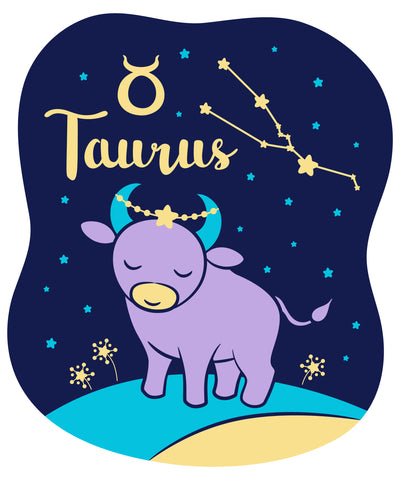 Celebrate your Taurus Zodiac personality with our kids fashion prints featuring your sign, constellation, and your identifying Taurus Baby Bull Earth  Sign mascot. Printed on our classic soft organic  cotton stretch signature knit and cut.  Our prints get your mystical knowledge of your child's individual personality out front and center in our Colored Horoscope, Zodiac Astrology screen printed on our Light Grey Tank Top