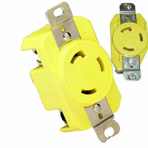 Hubbell Wiring Systems HBL328DCC Locking Connector Body 30a 28 VDC Yellow  for sale online