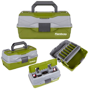 Flambeau Outdoors 6383TB 3-Tray - Classic Tray Tackle Box - Red/Gray