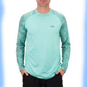 Aftco Rogue Light Gray Heather L/S Performance Shirt – Capt