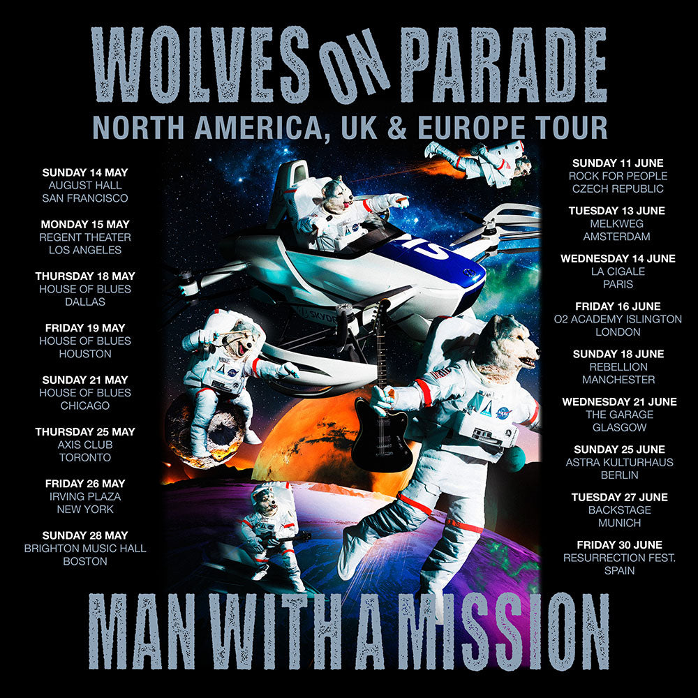 MAN WITH A MISSION 2023 tour poster WOLVES ON PARADE