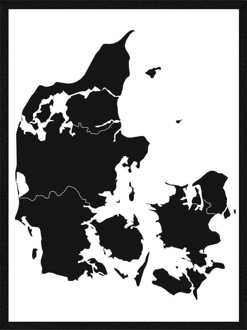Billede af Danmarkskort plakat