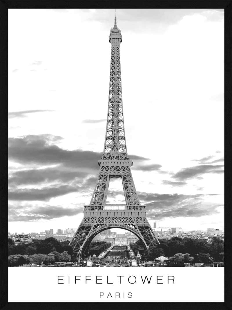 Billede af Eiffeltårnet i Paris - plakat
