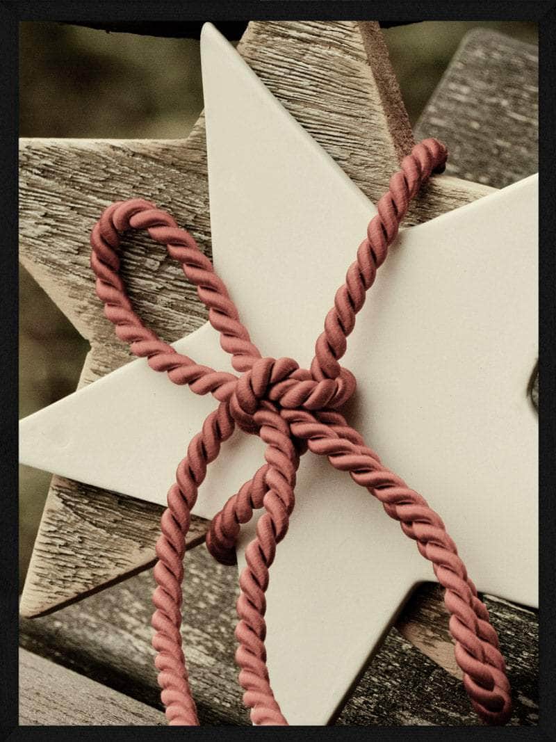 Billede af Julestjerne med bånd juleplakat