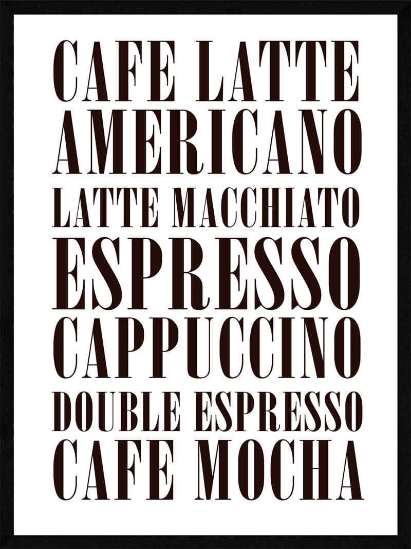 Billede af Kaffe citat plakat