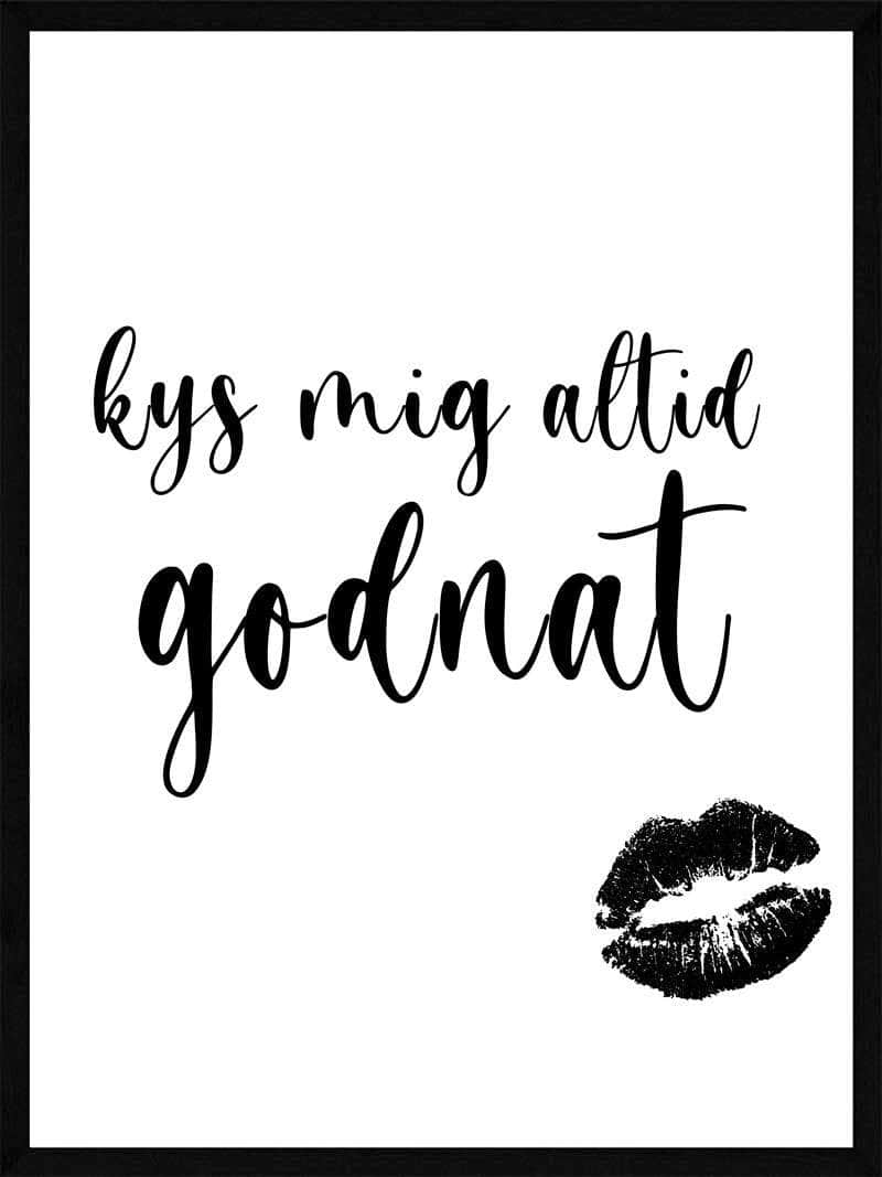 Billede af Kys mig altid godnat plakat