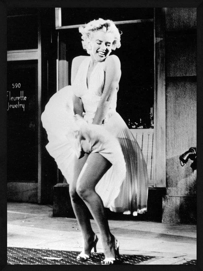 Billede af Marilyn Monroe hvid kjole - plakat