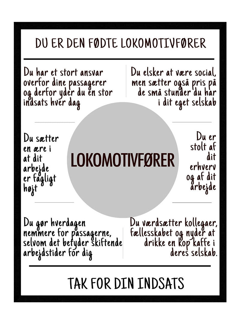 Billede af Lokomotivfører plakat