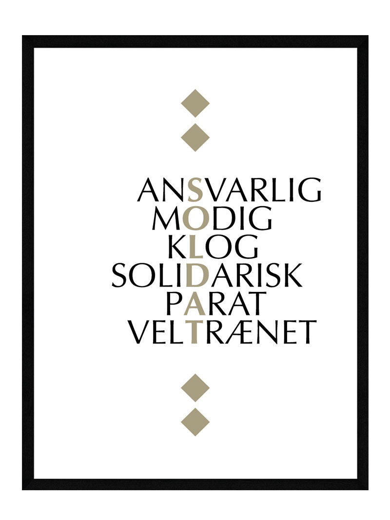 Billede af Soldat citat plakat