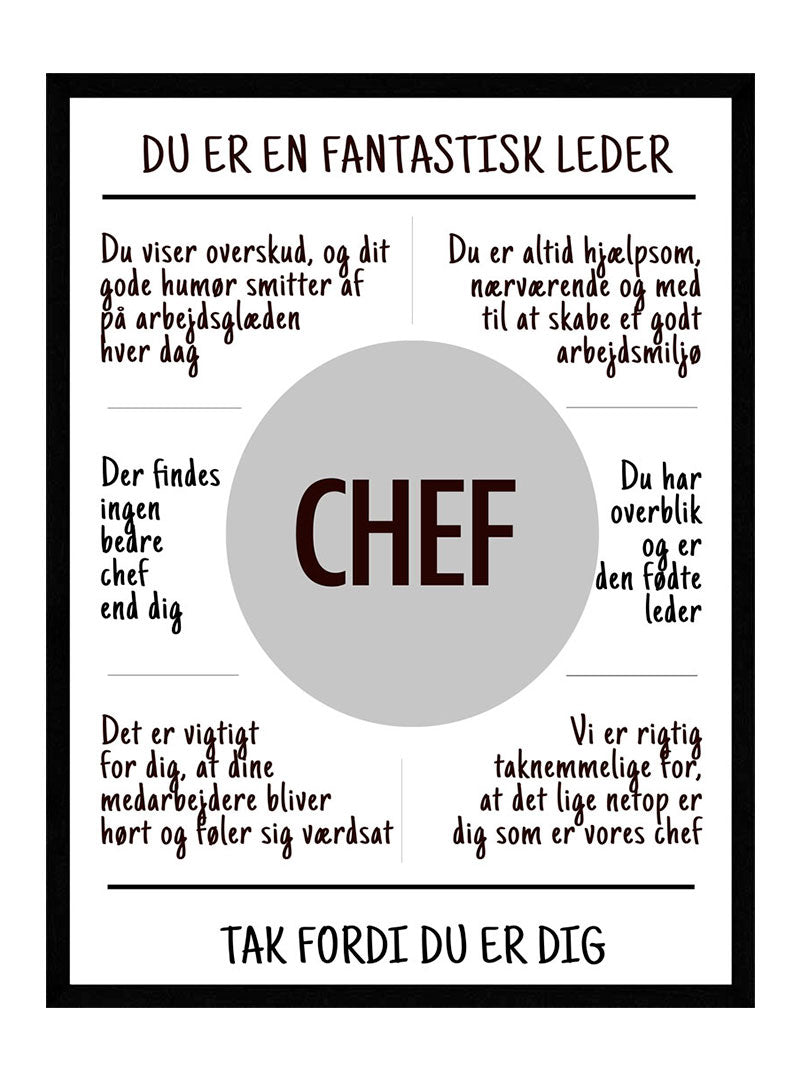 Billede af Chef plakat