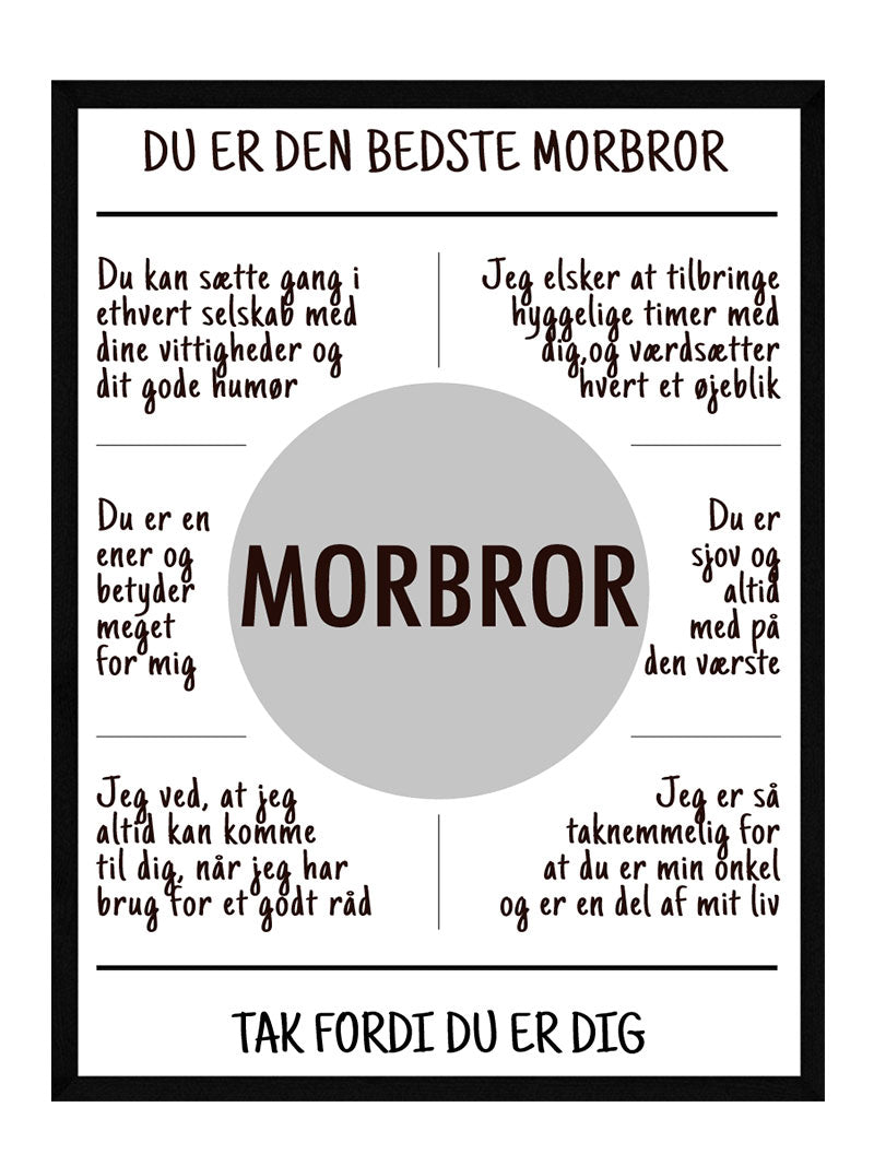 Billede af Morbror plakat