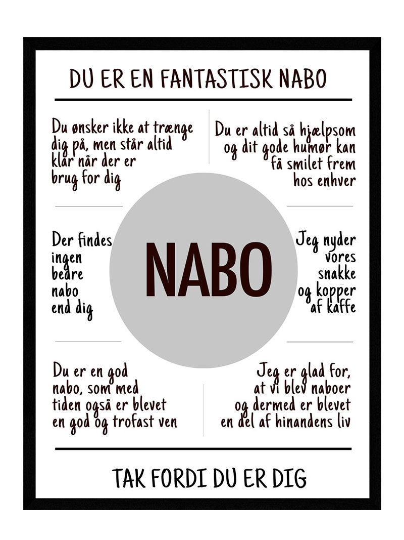 Billede af Nabo plakat