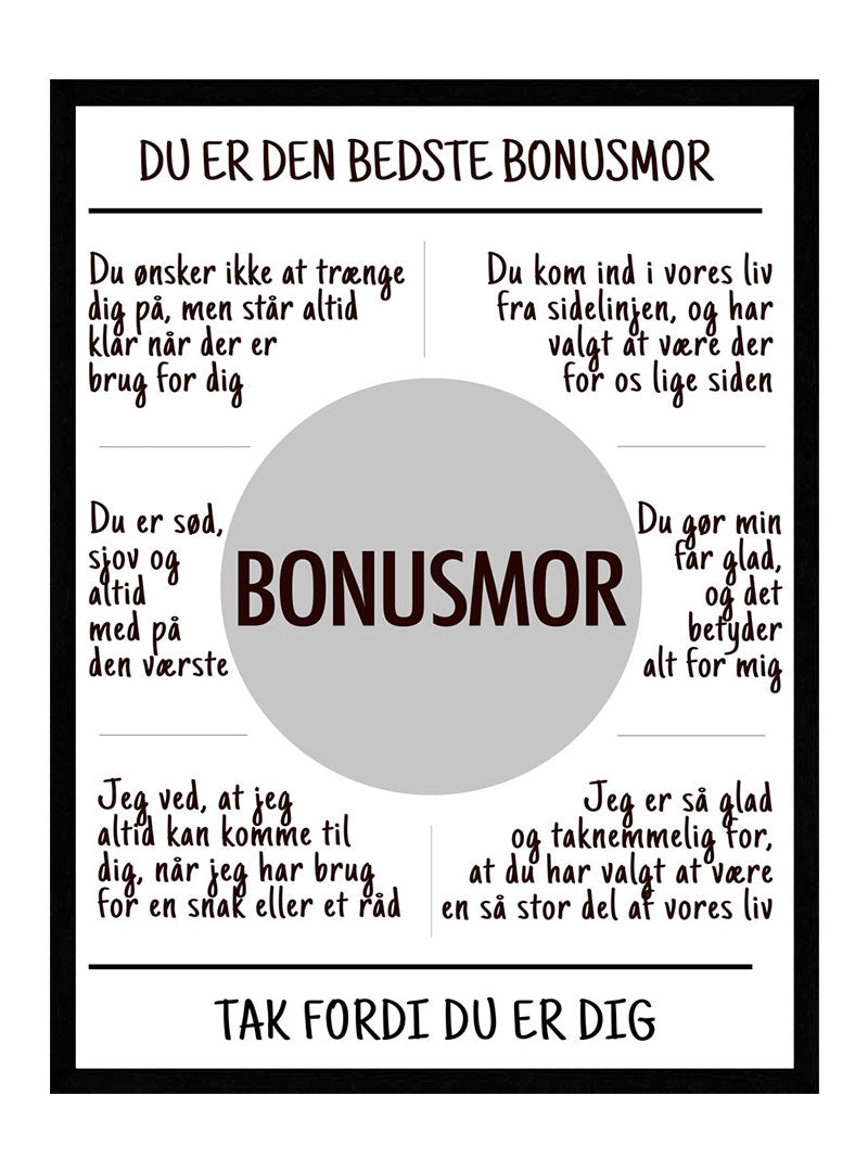 Billede af Bonusmor plakat