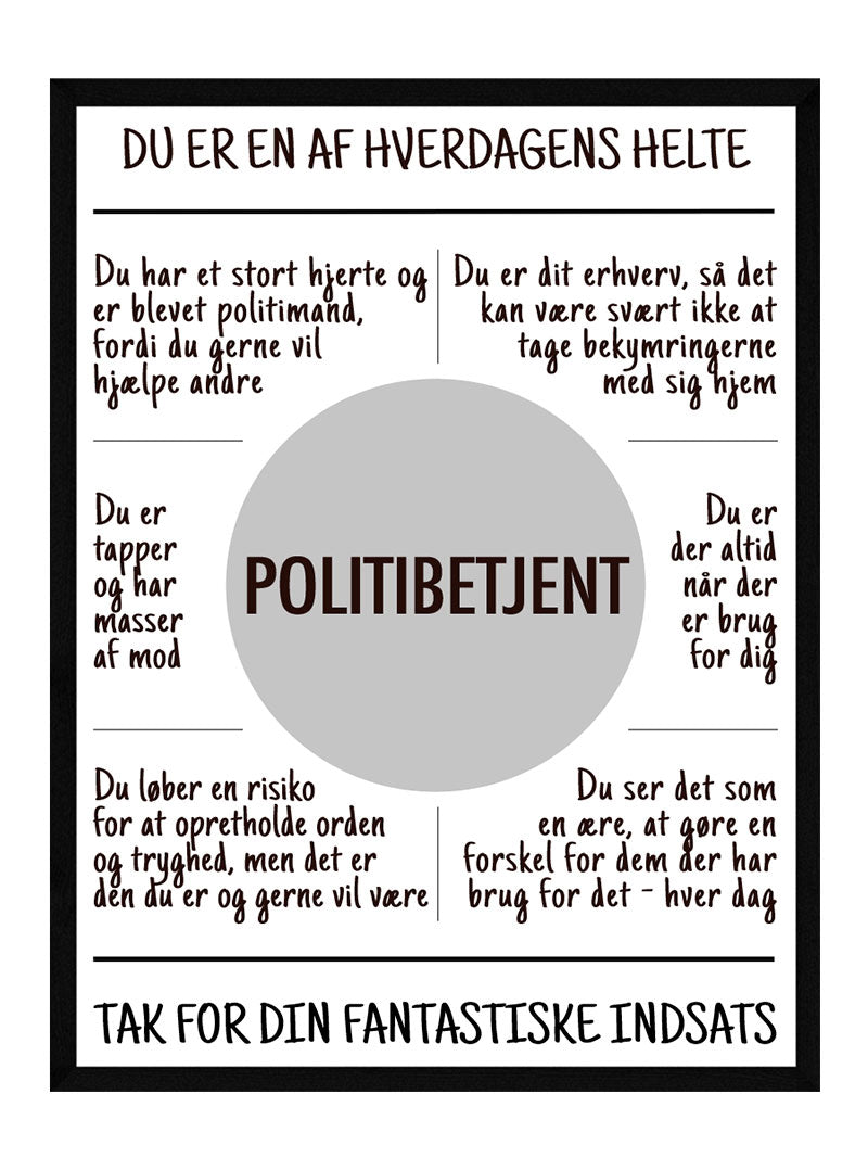 Billede af Politibetjent plakat