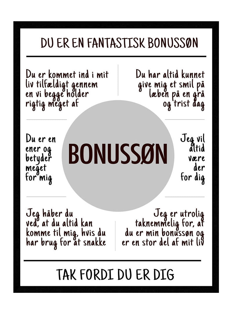 Billede af Bonussøn plakat