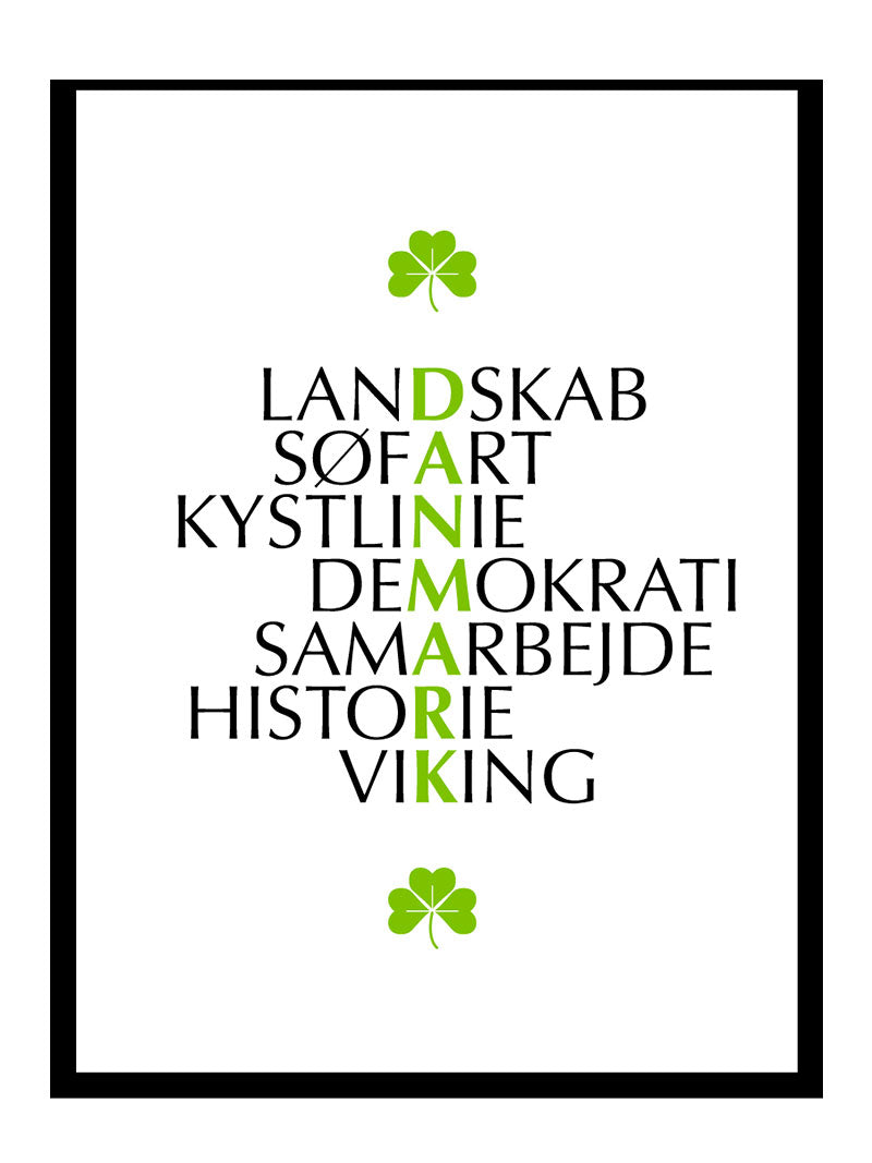 Billede af Danmark plakat