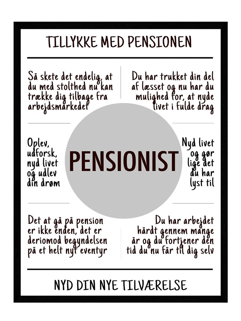 Billede af Pensionist plakat