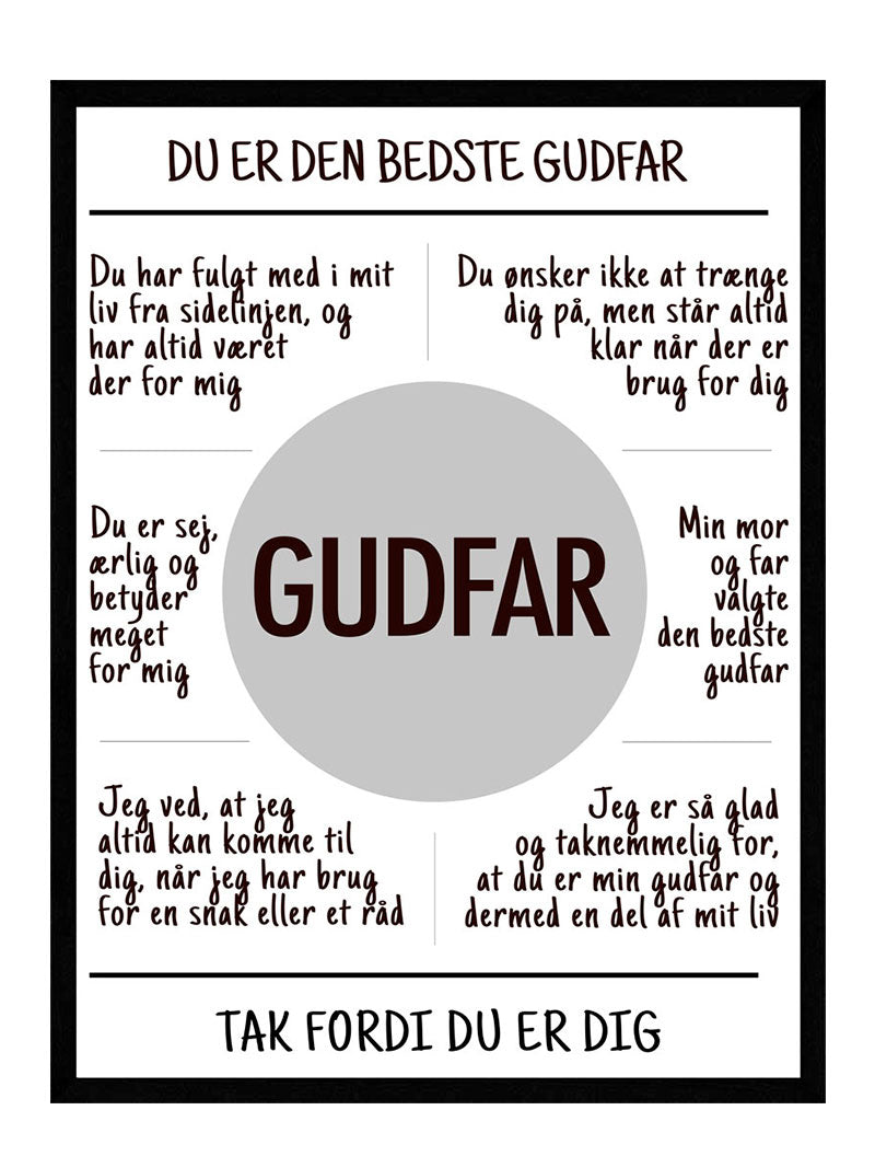 Billede af Gudfar plakat