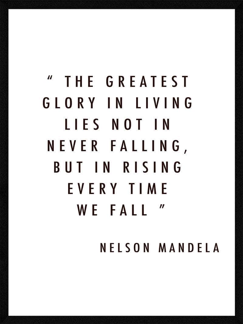 The greatest glory - Nelson Mandela Plakat