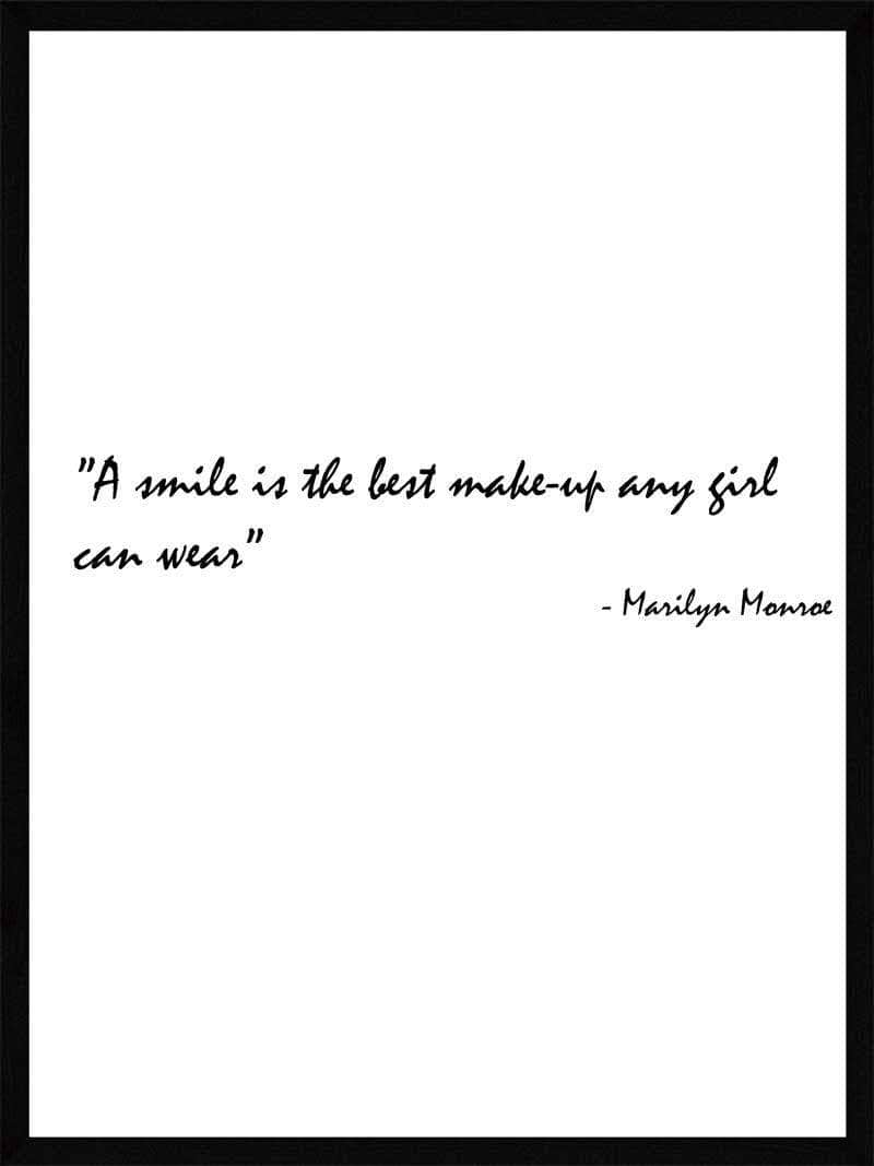 Se A smile is - Marilyn Monroe hos POSTERSbyUS