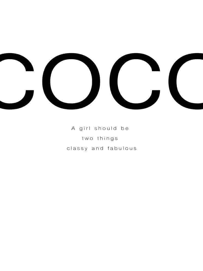 Coco Chanel Plakat | Køb en Stilren Coco Chanel Her