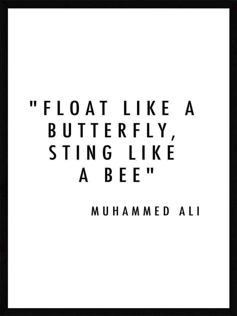 Billede af Float like a butterfly - Muhammed Ali Plakat