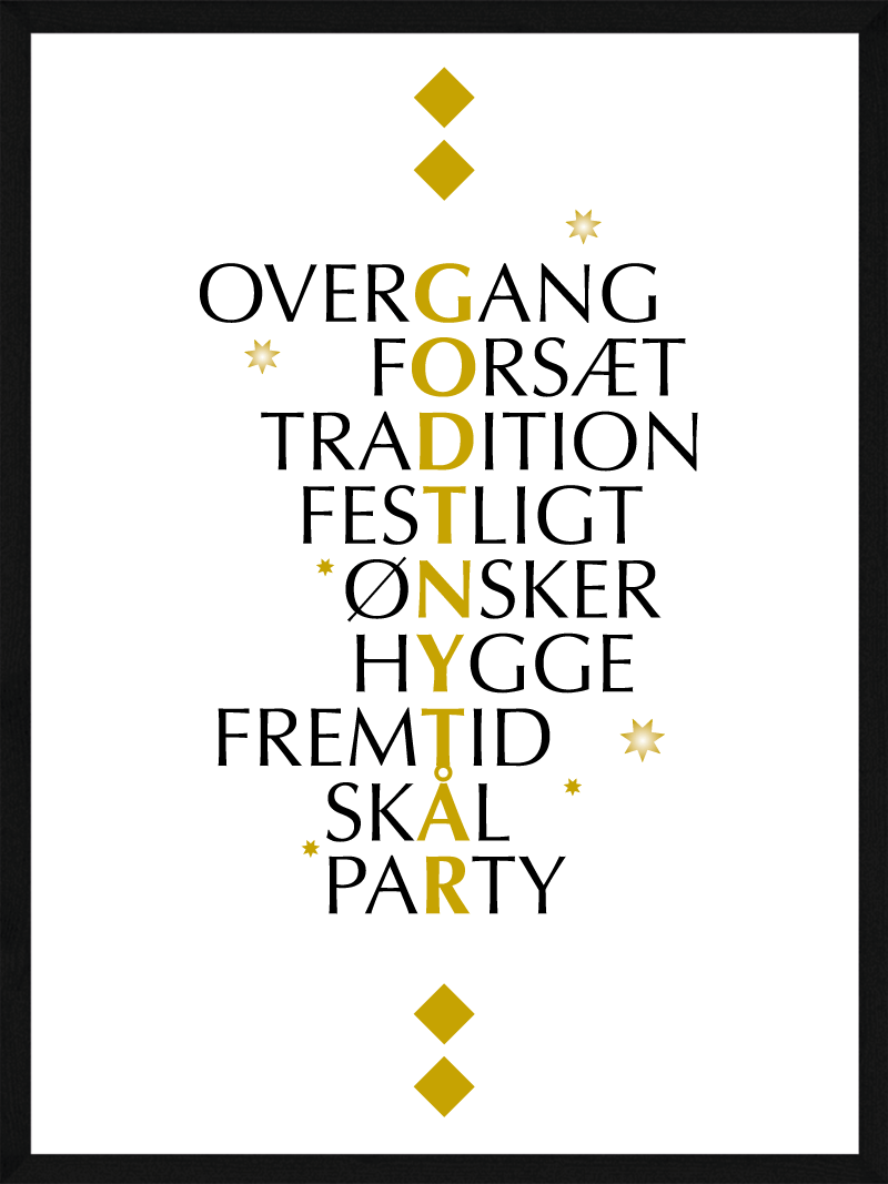 Billede af Godt nytår plakat