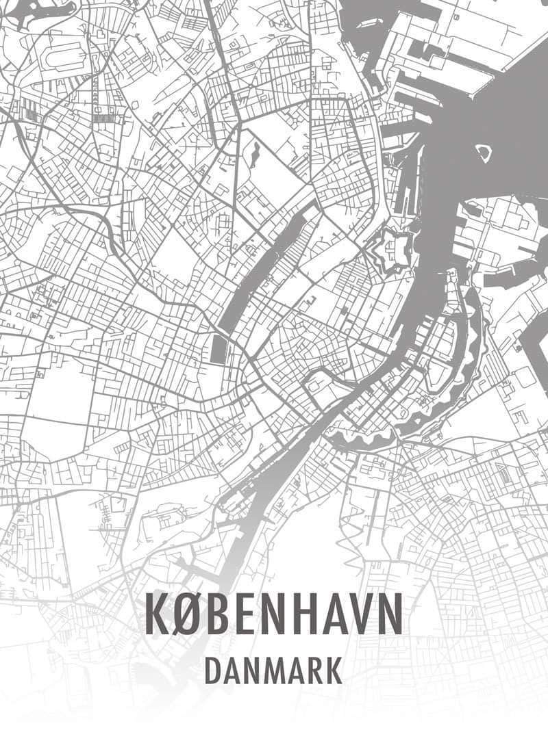 Billede af København Plakat Hvid