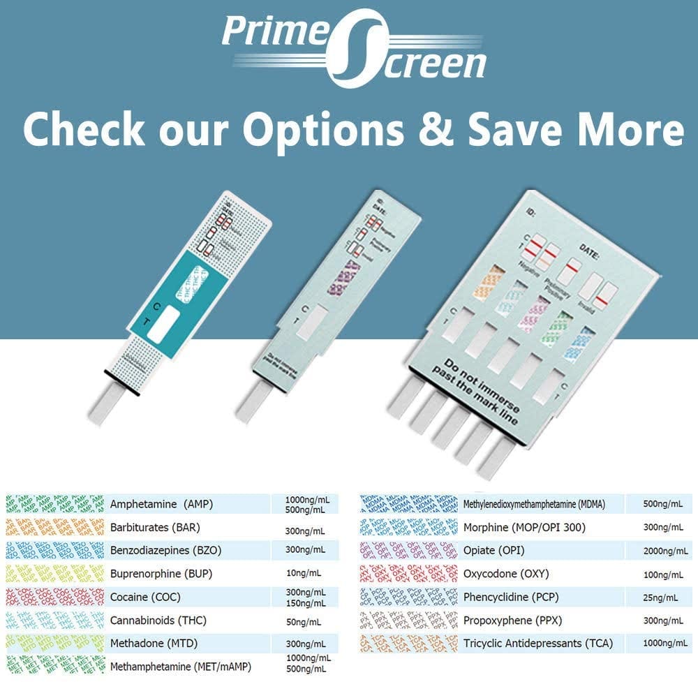 Prime Screen Alcohol ETG Urine Dip Card Test 80 Hour Low CutOff