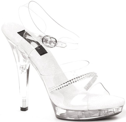 wide width clear heels