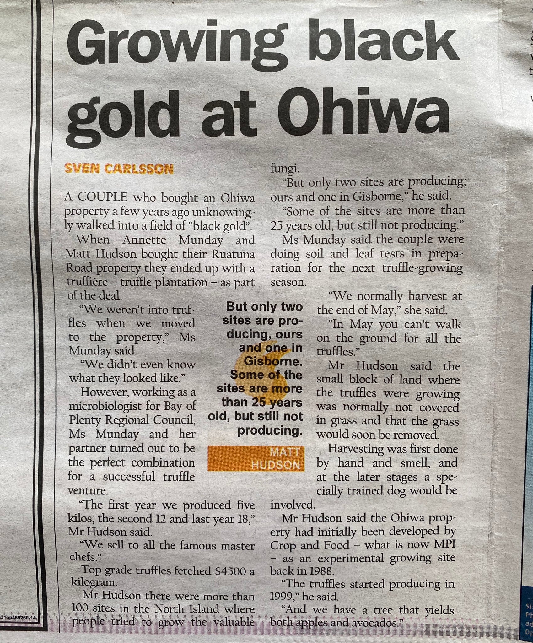 Growing Black Gold at Ohiwa