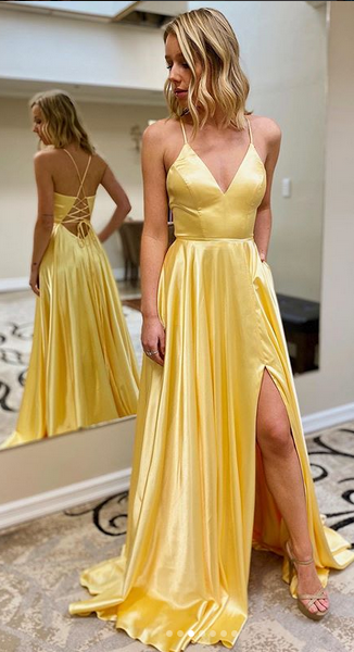 yellow prom dresses