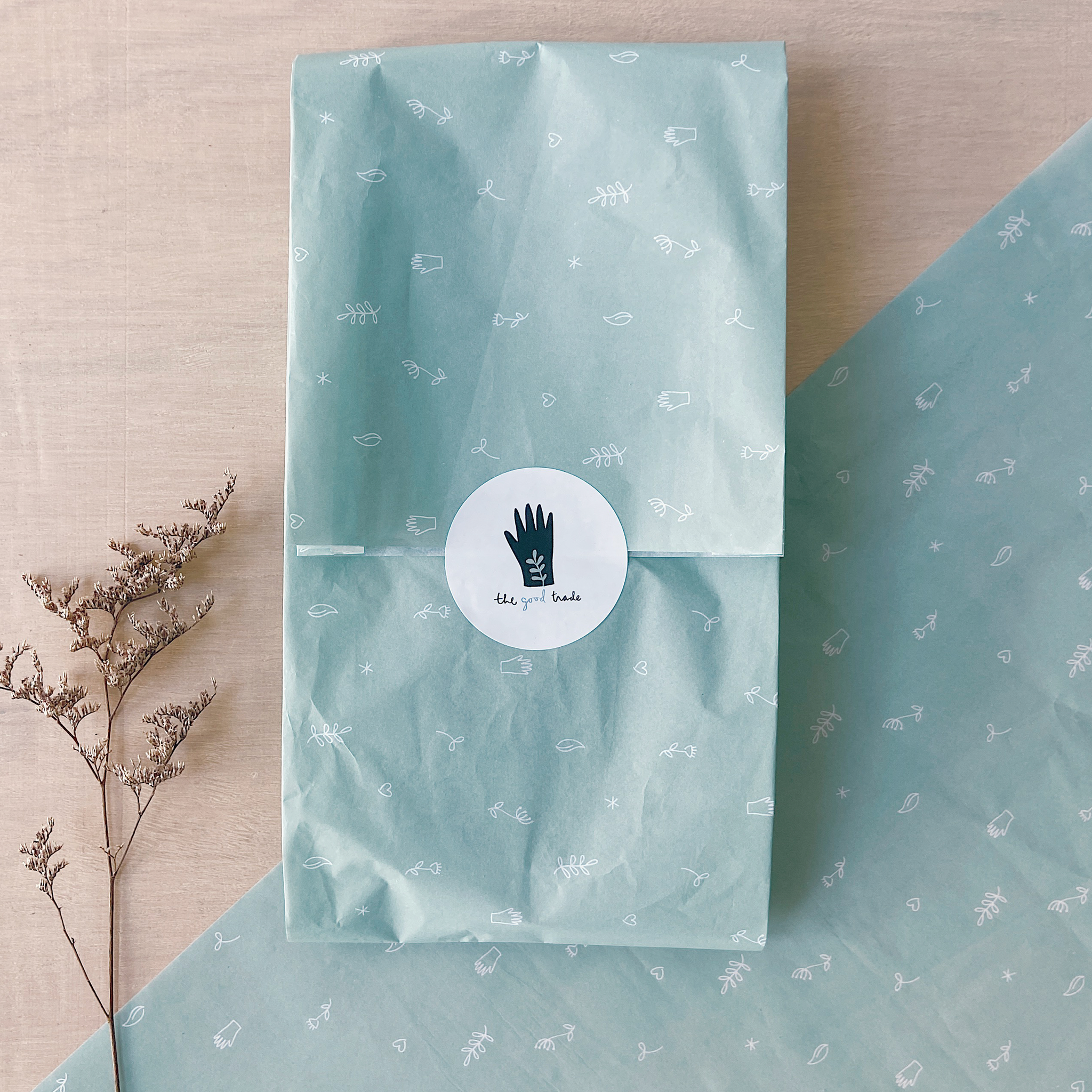 Blue Tissue Paper, Sustainable Tissue Paper Packaging