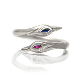 Lovers Crane Ring - silver