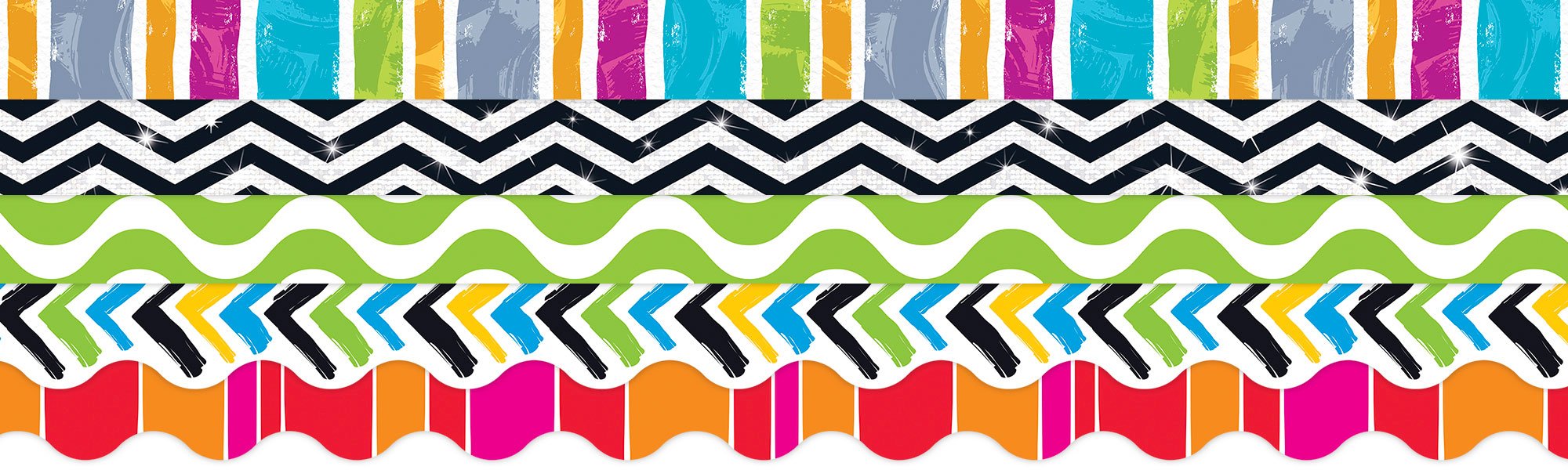 Stripes Chevron Classroom Theme Bulletin Board Decorations Trend Enterprises Inc