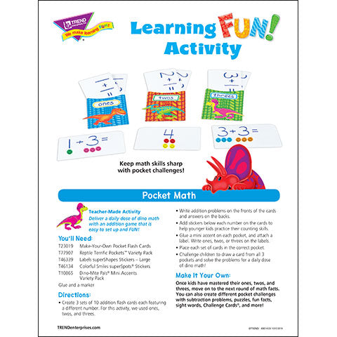 Pocket Math Learning Fun Activity