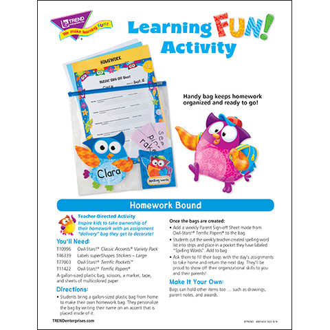 Homework Bound Learning FUN Activity